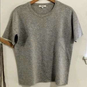 Madewell Soft Gray Short Sleeved Sweater